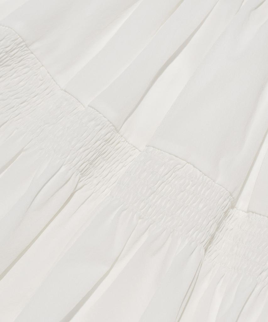CARGOBROS FOR WOMAN Frilled Elastic Long Skirt (White)