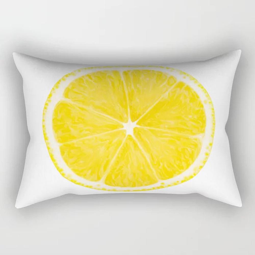 Yellow Geometric Rectangle Pillow Decorative Pillowcase Living Room Cushion Cover Simple Fashion Home Accessories