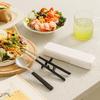 Edison Junior Stainless Steel Chopsticks Spoon Case Set Black (Right-Handed)