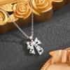 Elegant Zircon Bow Pendant Necklace – Luxe, High-End, Versatile Design