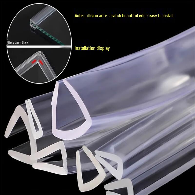 Transparent U-Channel Edge Trim Seal Strip