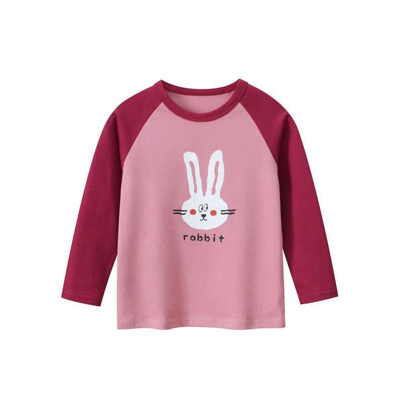 27Home Girls' Long-Sleeved T-Shirt Kidsren's 2026 Spring New Kidsren's Clothing Baby Pure Cotton Cartoon Printed Bottoming Shirt