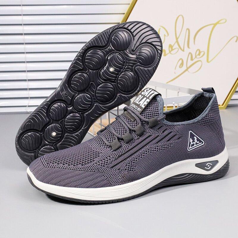 Men's shoes sports shoes summer breathable fly-woven mesh shoes casual coconut shoes comfortable breathable massage sole single shoes