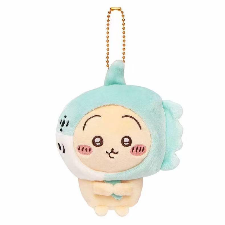 Neue Kawaii Chiikawa Plüschpuppe Japanischer Cartoon Hachiman Usagi Taschenanhänger Auto Schlüssel Zubehör Schlüsselanhänger für Paare Kindergeschenk