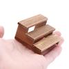 Display Riser Stand Miniature Wooden Mini Riser Model Three-Tier Display Stand Furniture for Doll Mansion Miniature Plants Ornaments Figurines