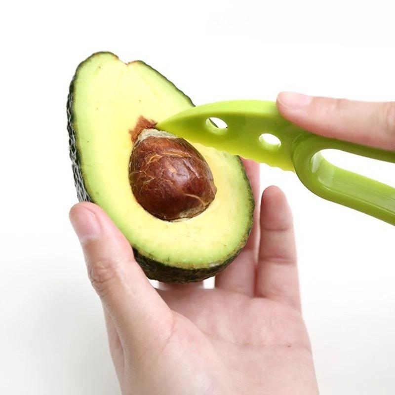 1PC 3 in 1 Avocado Slicer Shea Corer Butter Fruit Peeler Cutter Pulp Separator Plastic Knife Kitchen Vegetable Tools