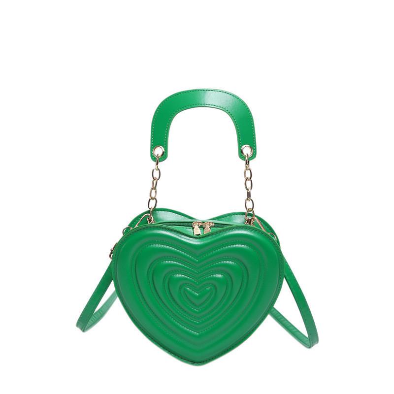 Chic Street Style Heart Patterned Handbag Fashionable 2024 Summer Pu Leather Tote Bag