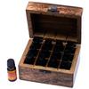 Essential Oil Storage Box Wooden Floral 12 Bottles
