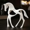 Minimalist Horse Decor 3D Printed Abstract Statue, Hollow White Figurine for Artistic Desk Decor, Animal Shape Ornament Home Living Room