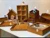 Mori-Style Solid Wood Dessert Stand Set - 11 Pieces for Weddings, Engagements, Banquets, or Coffee Breaks