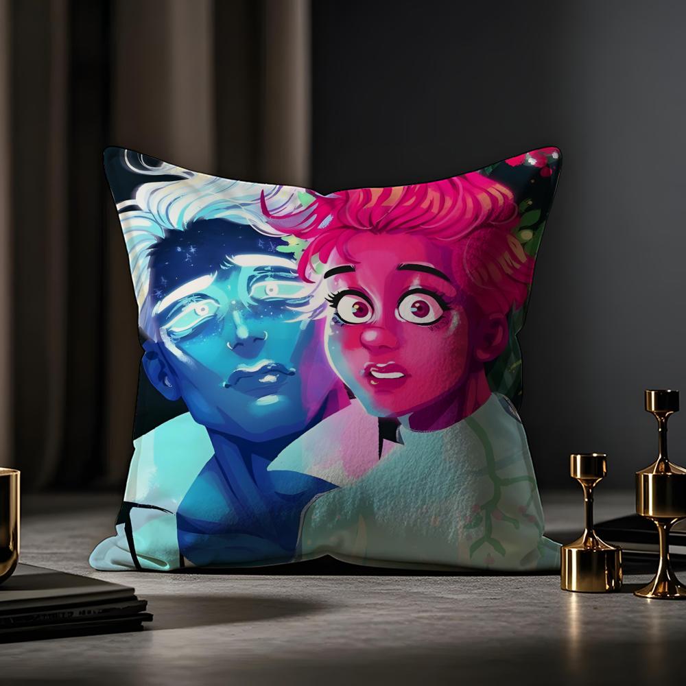 L-Lore O-Olympus Comics Anime Cushion Cover Anti-dustmite Pillowcase Invisible Zipper Silky Short Plush Sofa Cushion Cover