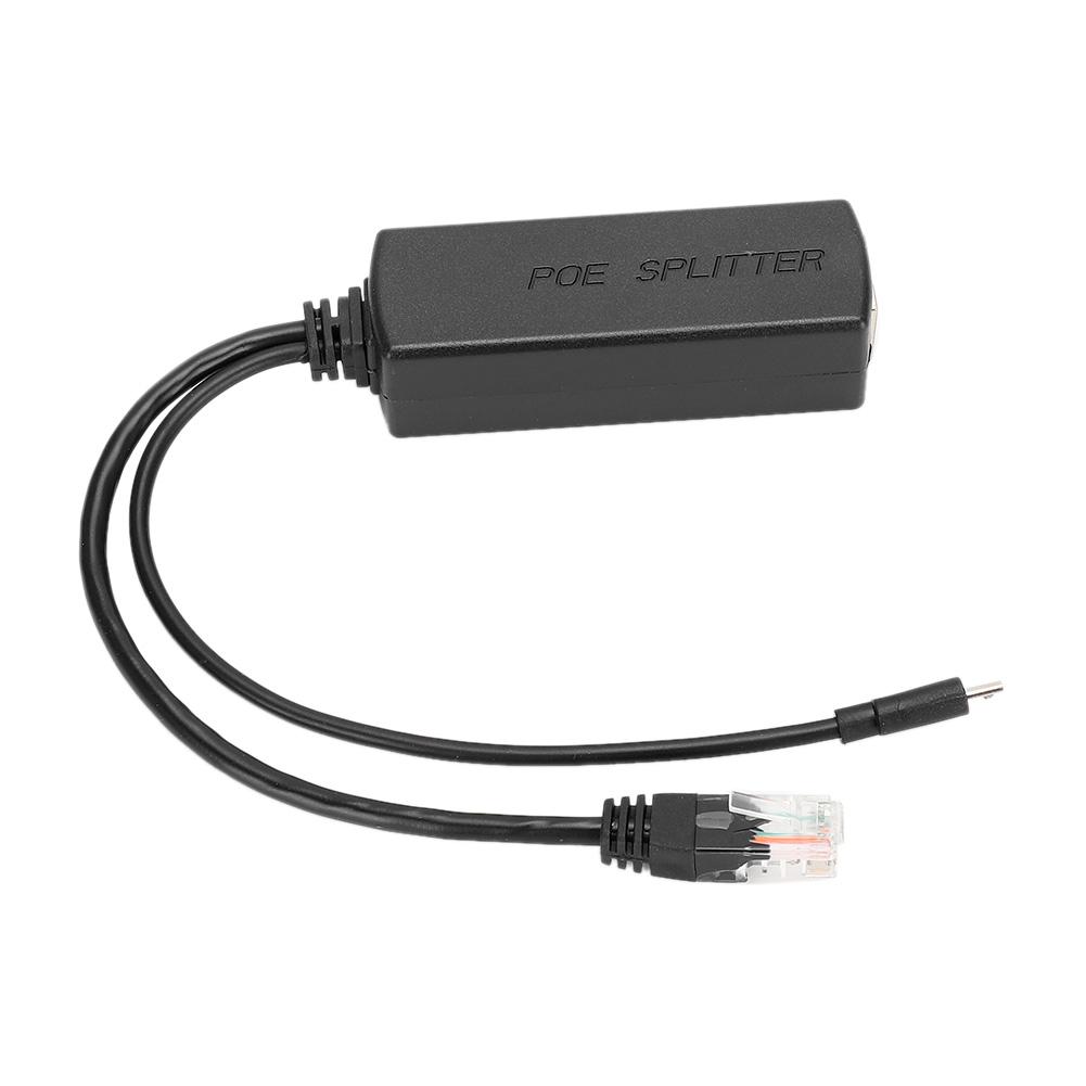 Ethernet DC48V To DC5V Power POE Splitter Adapter Injector Module USB Connector