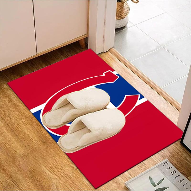 Canadiens Eishockey Team Fußmatte für Wohnzimmer, Spielzimmer, Büro, Schlafzimmer, Bürobodenmatte Verspieltes Design, Weihnachts-Fan-Geschenke