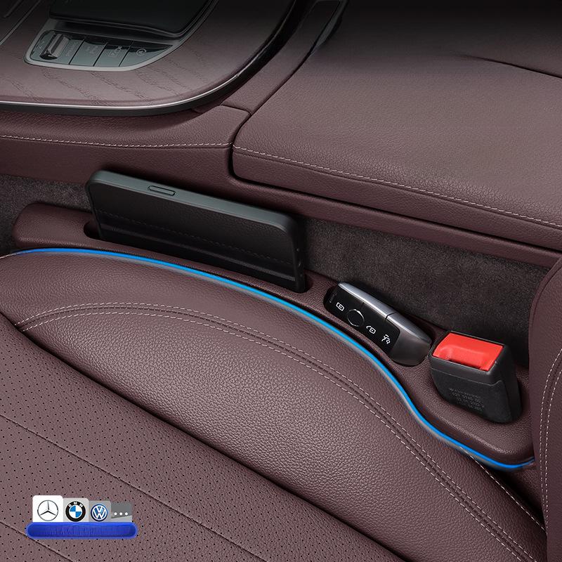 Auslaufsichere Aufbewahrungsbox und Organizer für den Autositzspalt