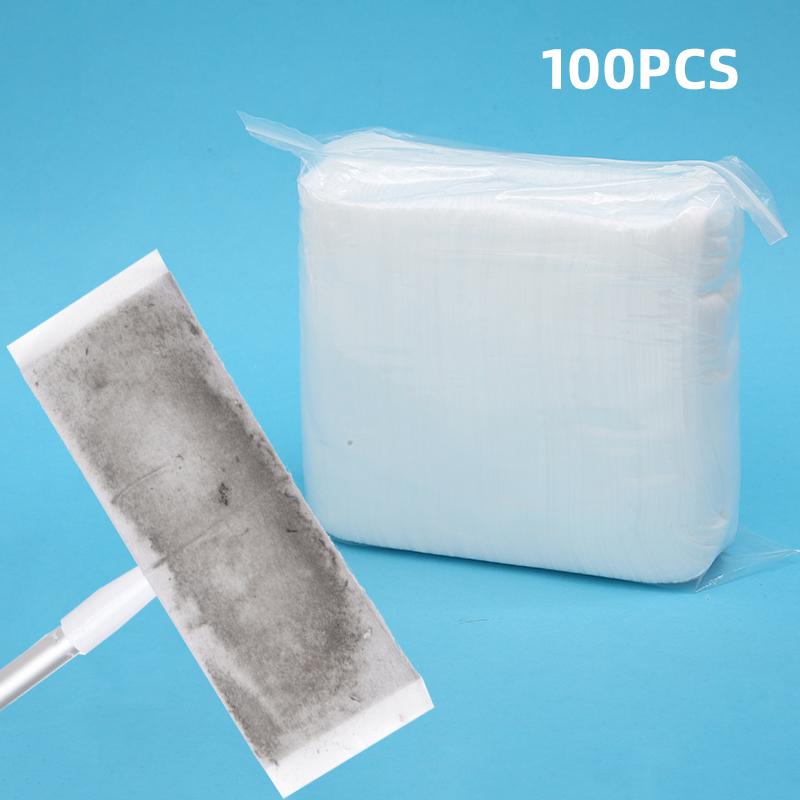 100 Pcs Disposable Electrostatic Dust Mop Refills Home Kitchen Bathroom Cleaning Cloth Replacement Heads