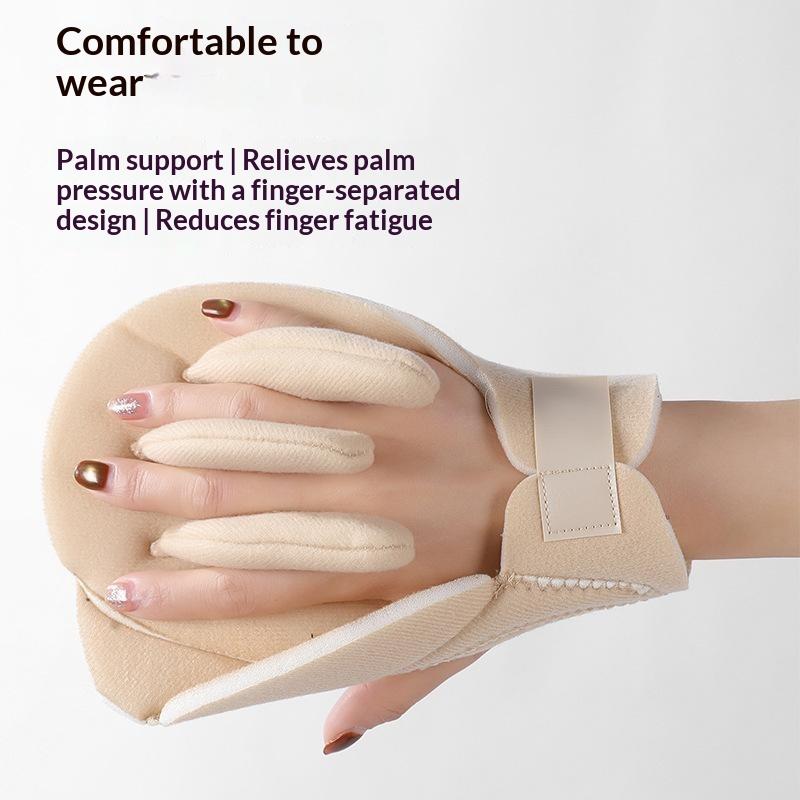 Padded Finger Separator Glove Pressure Relief Hand Contracture Pad Adjustable Palm Protector Ergonomic Fit For Elderly