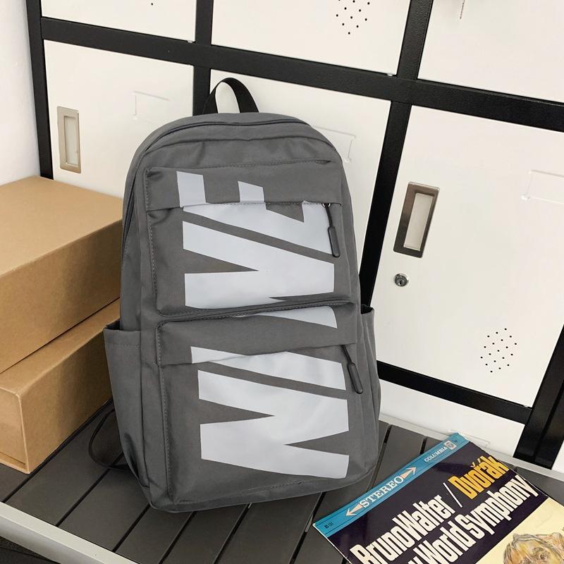 Рюкзак Мужской Студенческий Холщовый Рюкзак Женский Новый Воздушная Подушка Ремень Повседневный серый