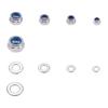 5-25pcs M2-M4 304 Stainless Steel Hex Nylon Insert Lock Nut Self-locking Locknut Locknut Whit M2-M4 Flat Washers