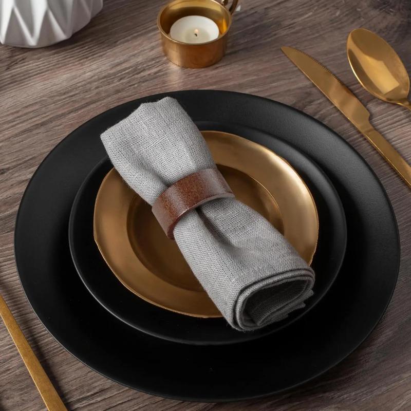 Wood Napkin Rings Dining Table Napkin Holder Decorative Holiday Napkin Rings for Wedding Party Dinner Table Decoration
