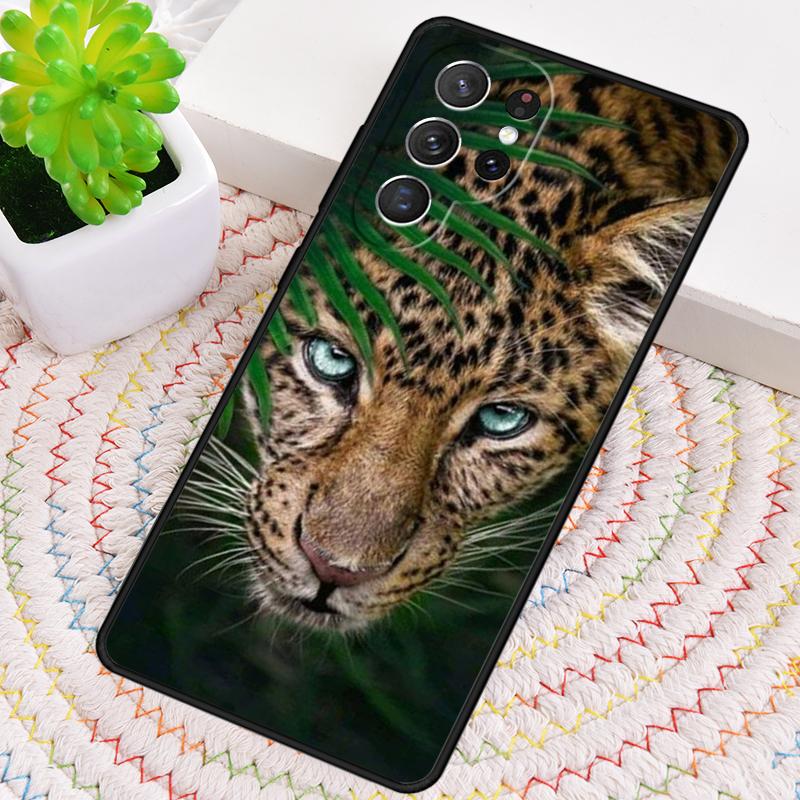 Luxury Tiger Leopard Silicone Phone Case For Samsung Galaxy note 10 pro S26 S25 S24 S23 S22 S21 Plus S25Ultra Capa Cover