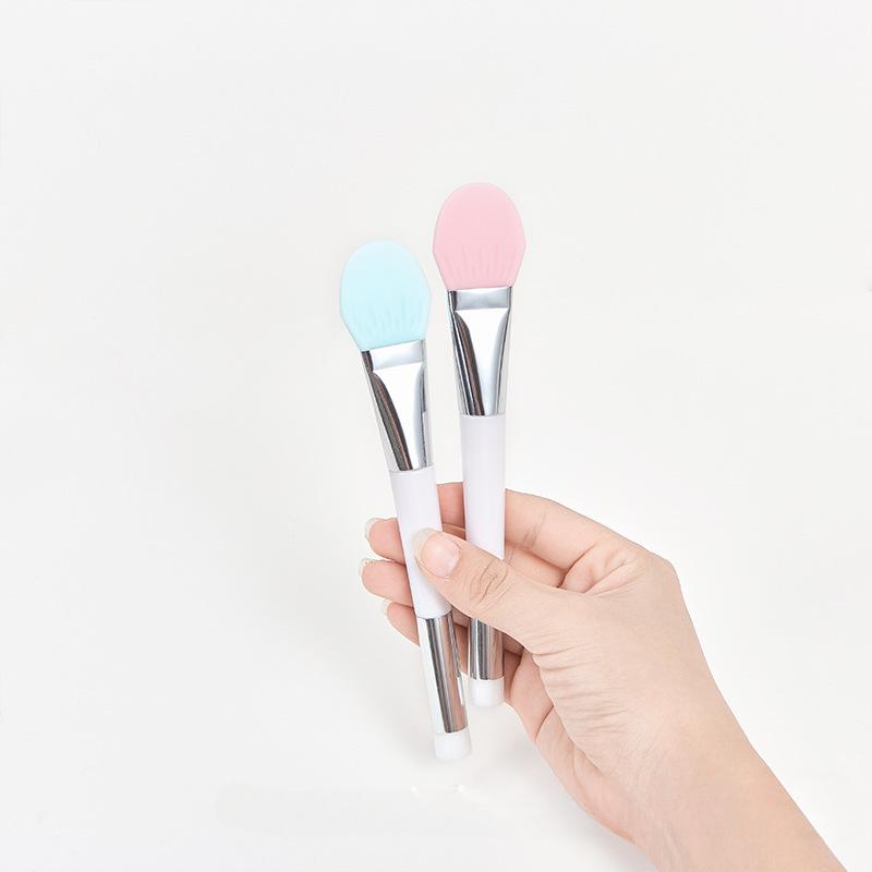 Double Head Silicone Mask Brush Soft Head Apply Mud Film with DIY Mask Brush