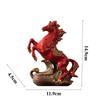 1 Stück Keramik-Pferde-Ornamente Glücksbringendes Sternzeichen-Pferd-Ornament Heimdekoration Rotes Sternzeichen-Pferd Tier-Maskottchen Schreibtisch-Dekoration