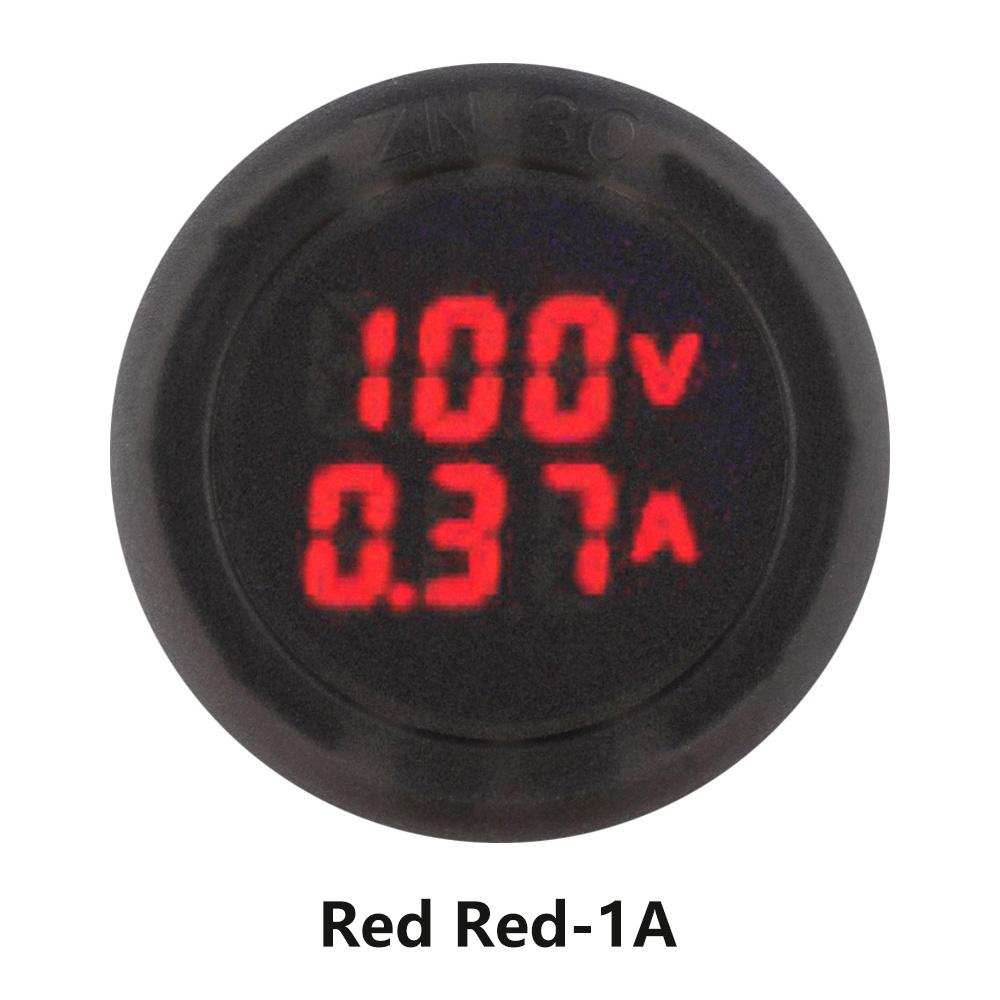 DC5-100V Digital Voltmeter LED Digital Display Circular Voltmeter Car Voltage Current Meter Volt Detector Tester Monitor Panel