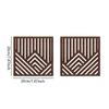 2x Wooden Wall Art Decor Wall Decoration Stylish Wall Sculptures Geometric Ornament for Living Room Bedroom Farmhouse Kitchen