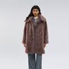 Long fur coat, winter new temperament coffee color long hair imitation fur coat