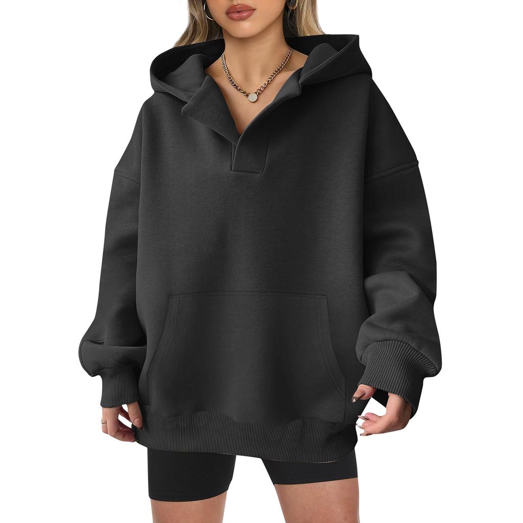 Real Shot 2025 New Autumn and Winter Women's European Beautiful Women's Oversized Loose Sweater Sweatshirt Long-sleeved Jacket