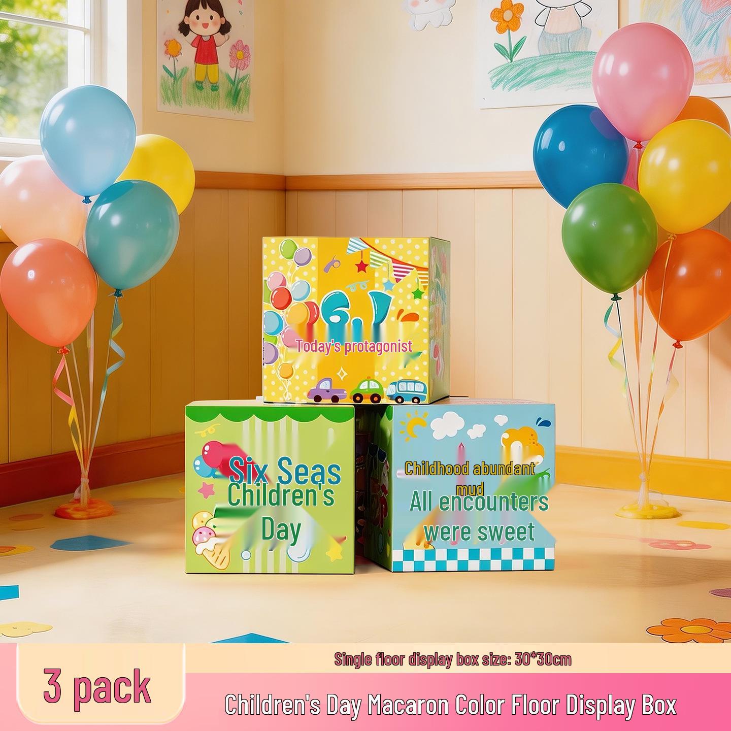Children s Day Cartoon Gift Box Decorations for Classroom or Party