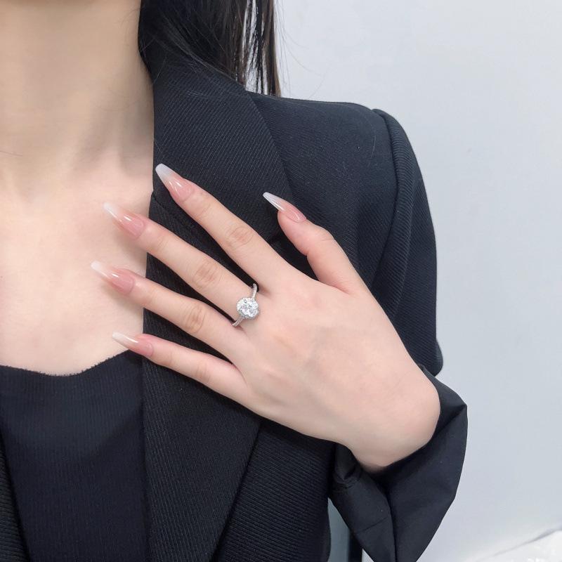 

Дизайн ювелирных изделий Открытое кольцо в форме голубиного яйца, Женское кольцо с суперблеском из бриллиантов No. 10