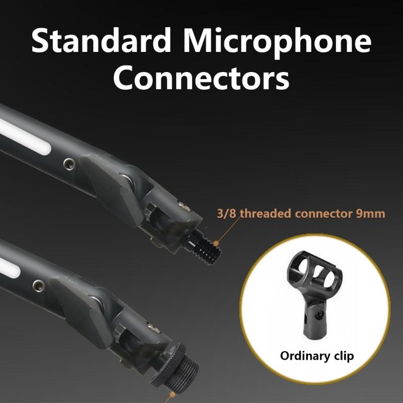 Drehbarer LED Mikrofonarmständer LED Schwenkarm Verstellbarer Mikrofonständer für Professionelle Aufnahme Heimstudio Rundfunk