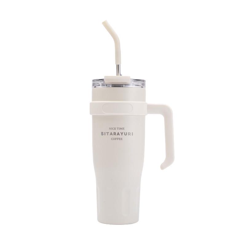 Large Capacity Straw Thermos Cup for Girls & Boys - Perfect for Outdoor Sports, Office, and Travel