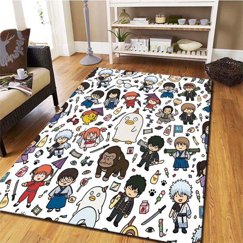 Gintama Carpet Rug For Living Room Bedroom Home Sofa Decoration Kids Play Nonslip Floor Mat