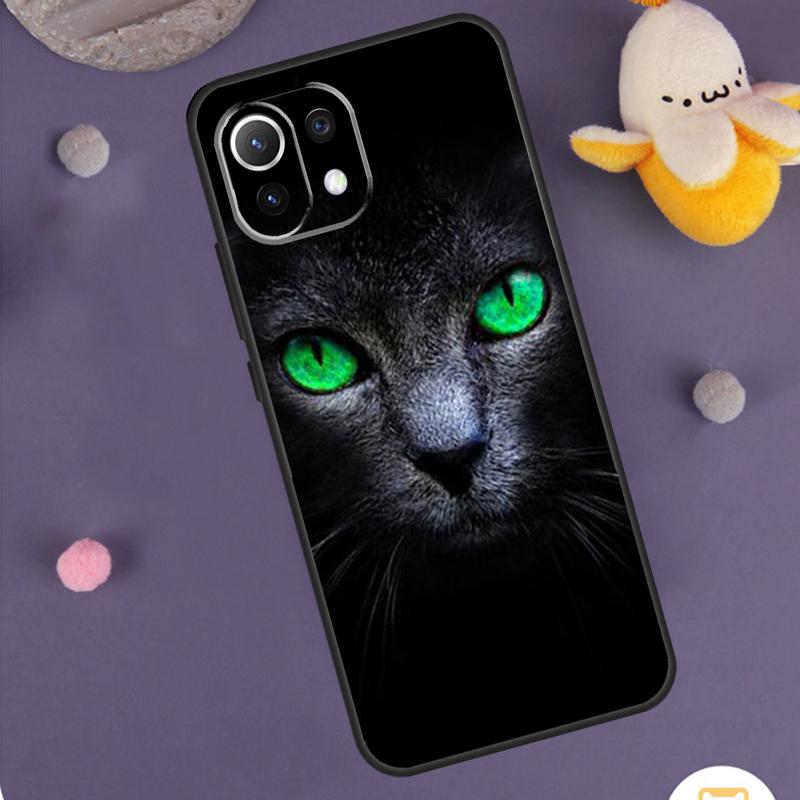 Black Cat Staring Eyes Case For POCO F6 X6 X5 X3 Pro M6 M5s F3 F5 Xiaomi 14 13 Ultra 12 Lite 11T 12T 13T Pro Cover
