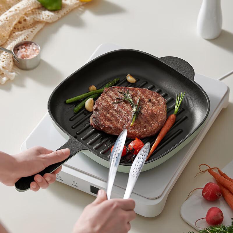 DESLON Cast Iron Enamel Steak Frying Pan