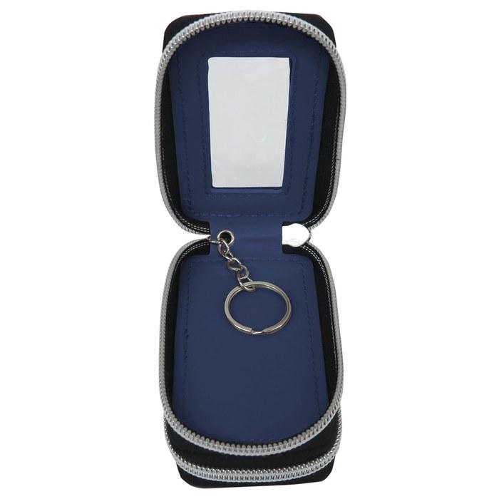 MOOMIN Key Case Smart Key Compatible Double Round Zipper Carabiner Hook Keychain Women's Popular Character Little My NV W Pocket