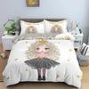 Cartoon Girls Duvet Cover Cute Lipstick Fashion Theme for Women Gifts for Bedroom Decorations with Pillowcase Queen King Size