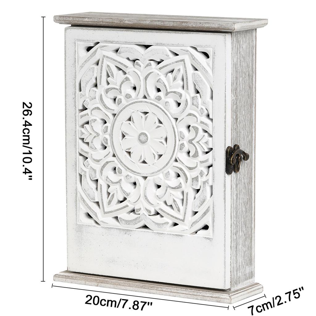 Appendi chiavi da parete con 6 ganci Scatola porta chiavi Installazione facile Portachiavi per Casa Ufficio Appartamento Ingresso Scatola per chiavi