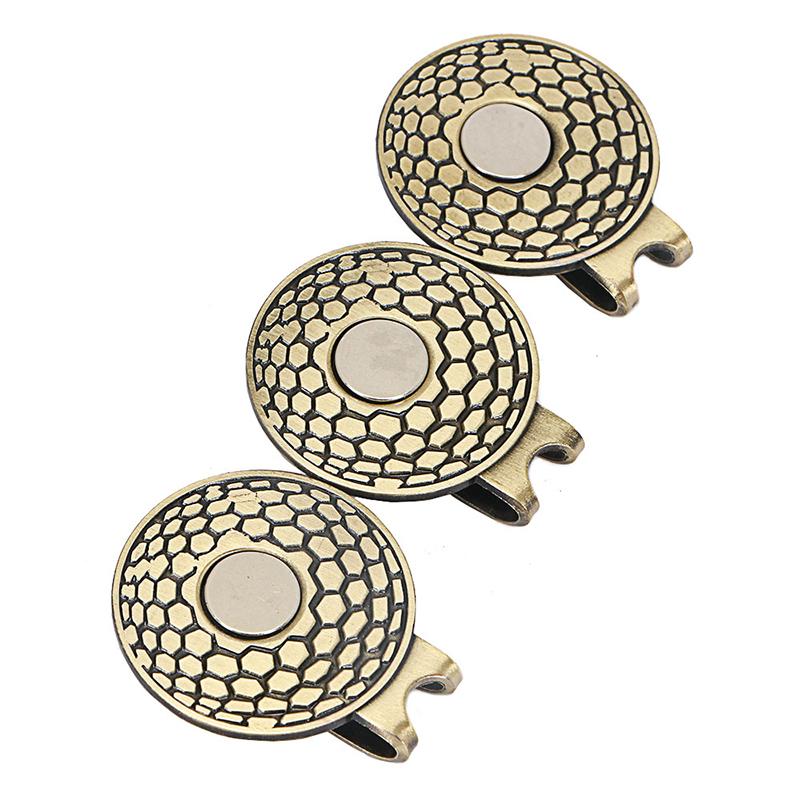 1Pcs 25Mm Golf Hat Clip Golf Mark Round Coin Metal Hardware Magnetic Hat Clip Golf Accessories