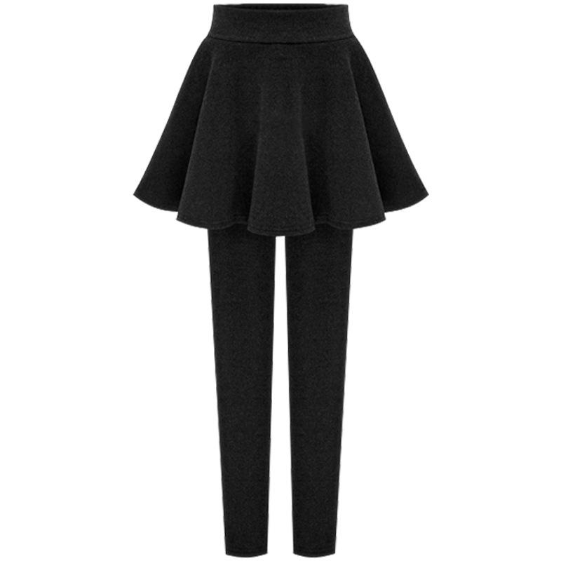 Women's Spring/Summer 2026 Short-Leg Thin Leggings with Faux Two-Piece Skirt
