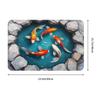 3D Vibrant Koi Fish Door Floor Kitchen Bathroom Mats Anti-Slip Outdoor  Doormat Garden Entrance Rug Carpet Footpad