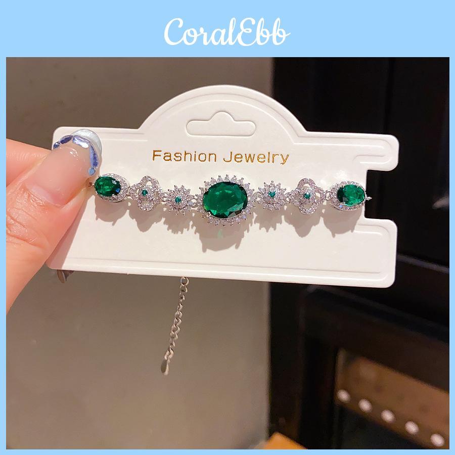 Elegant Zircon Hollow Flower Oval Bracelet For Women Gift Ideas