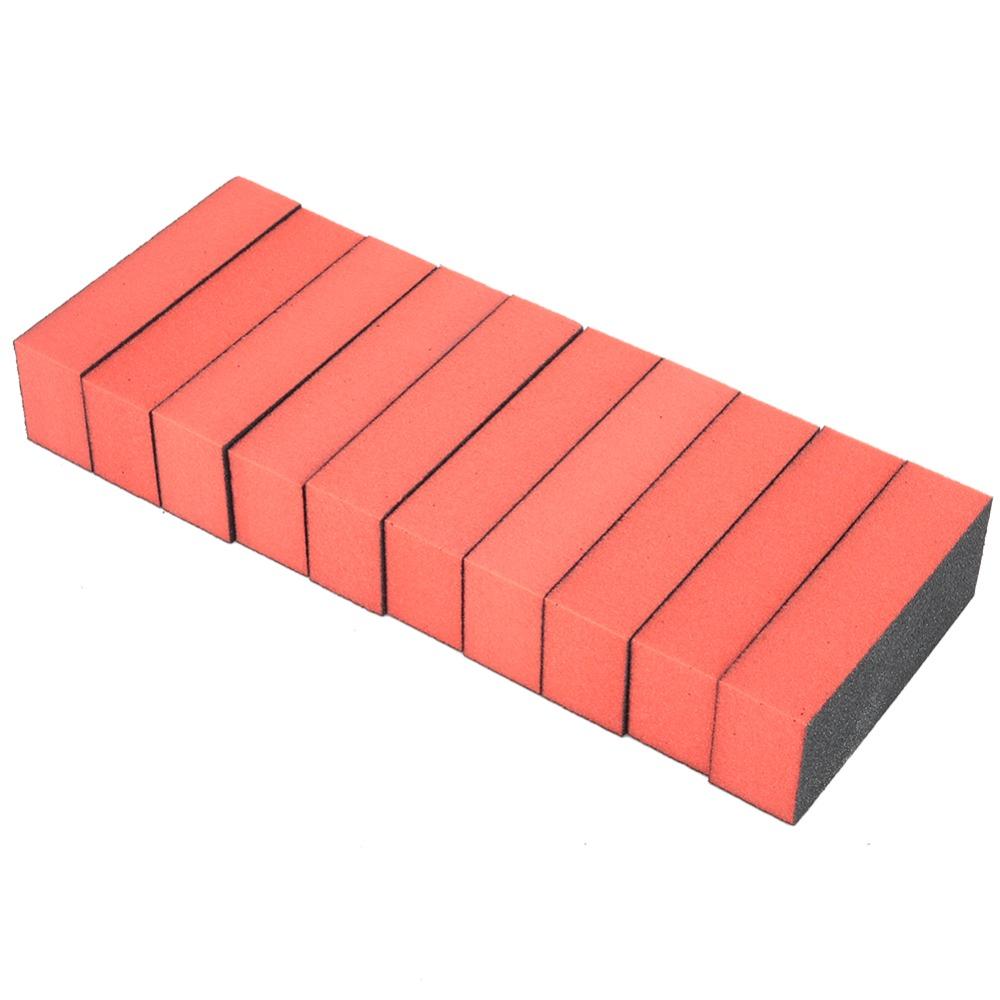 10pcs Flexible Nail File Durable Polishing Sponge Surface Smoothing Nail Buffer  Home Manicure Use