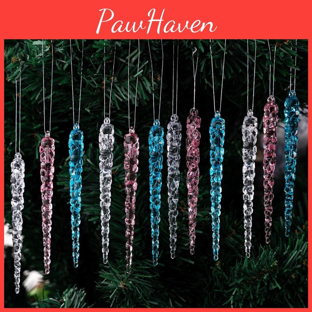 Acrylic Broken Christmas Ice Pendant Decorations Set For Holiday Home Decor