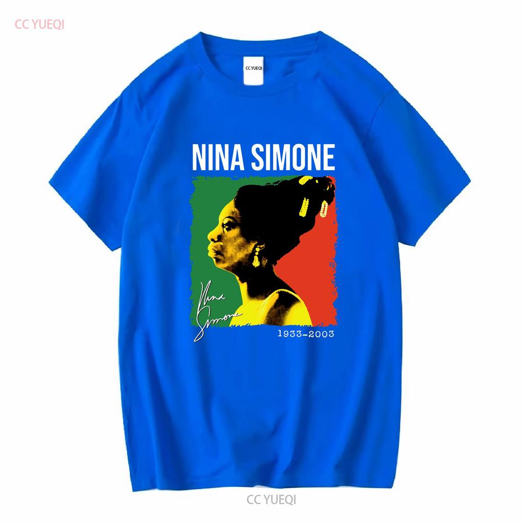 Maglietta Hot Nina Simone Mese della Storia Nera Per Fan Unisex S 5xl T 1cm1071 Maniche Lunghe O Corte Vintage Lavata Grafica Streetwear