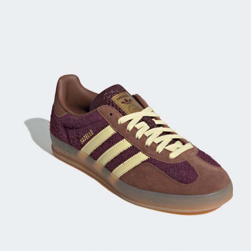 Adidas Gazelle Indoor   Maroon  Yellow Ji0324