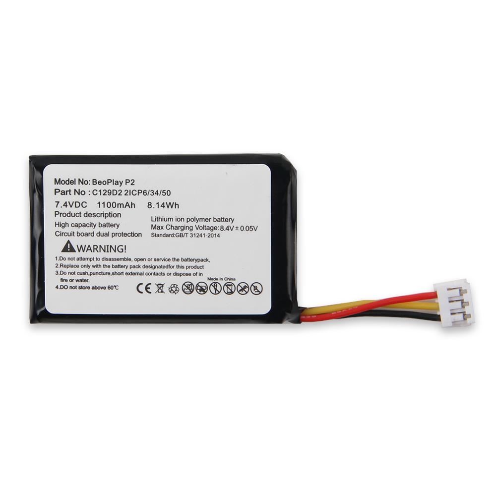 7.4V 1100mAh C129D2 B&O Beoplay P2 Bluetooth Hoparlör İçin Yedek Pil Aletlerle