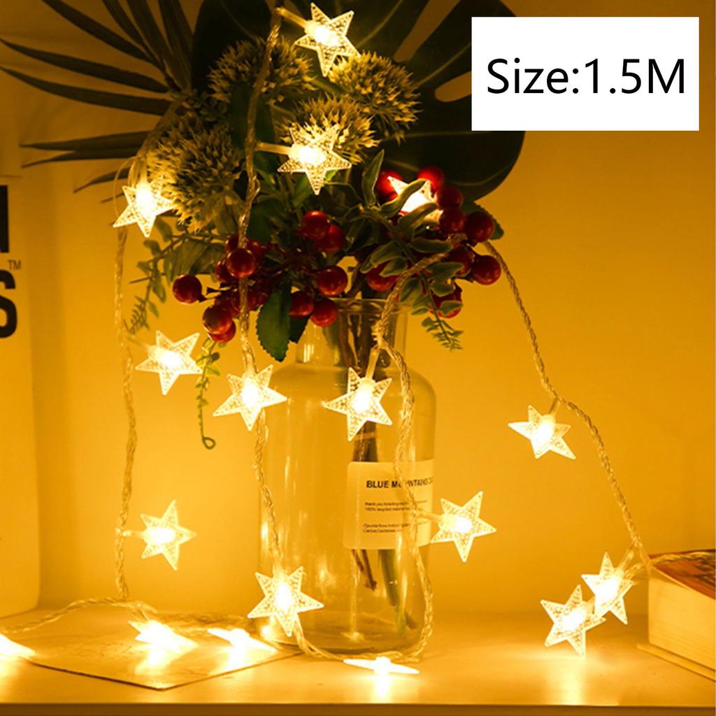 Star Shape String Lights Party Wedding Christmas Room Curtain Light Decoration